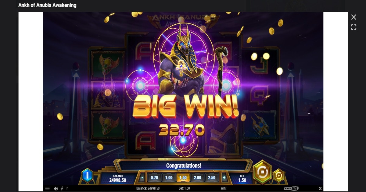 Ankh of Anubis Awakening slot big win