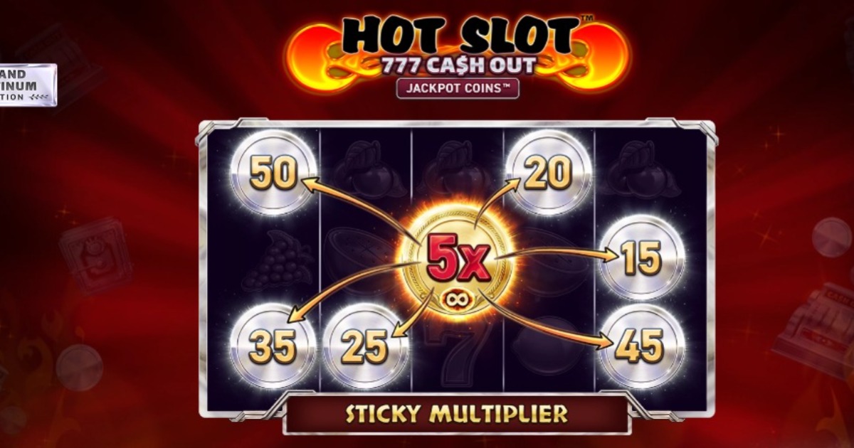 Hot Slot 777 Cash Out Grand Platinum Edition sticky multplier feature