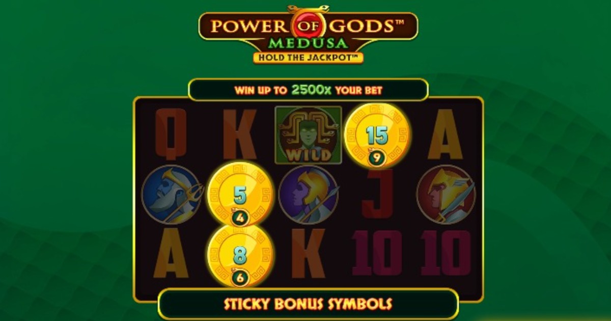 Power of Gods - Medusa Extremely Light sticky bonus symbols