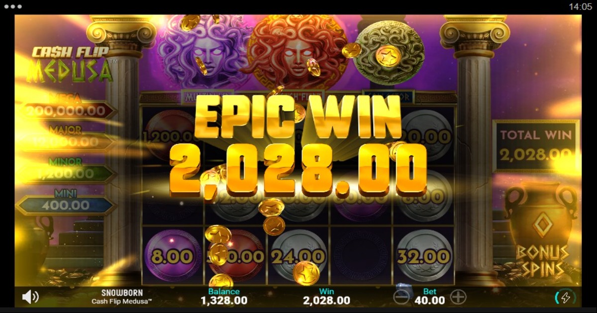 Cash Flip Medusa Slot epic win