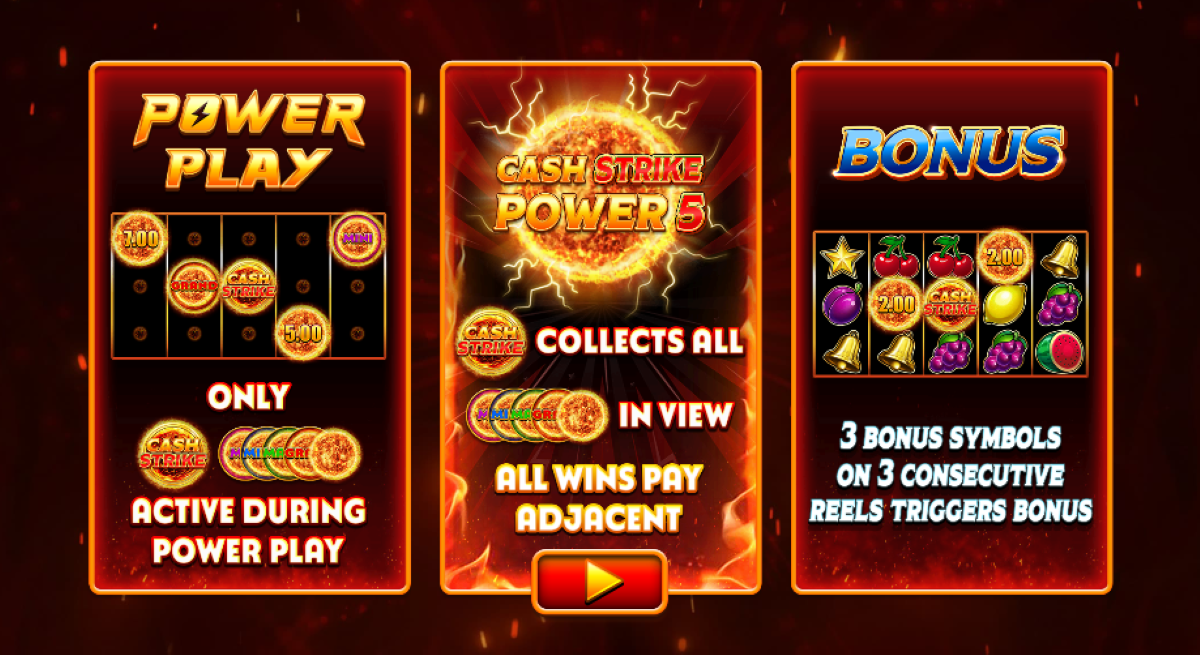 Cash Strike Power 5 Slot features