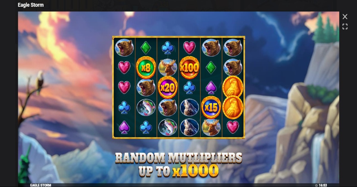 Eagle Storm Slot random multipliers feature