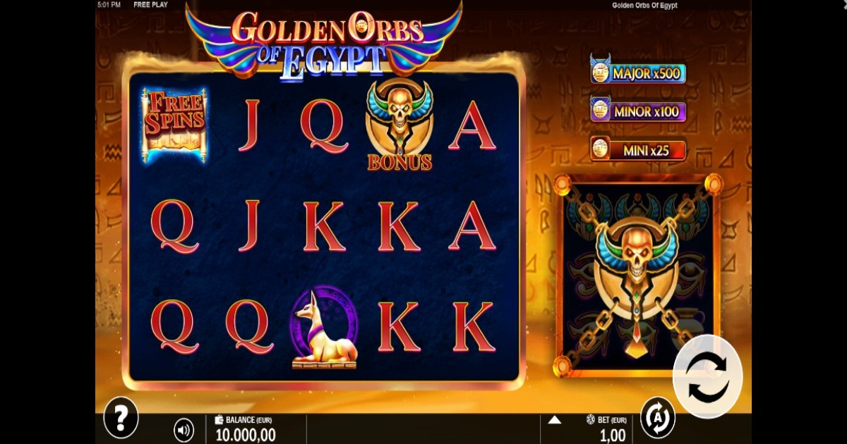 Golden Orbs of Egypt slot base game