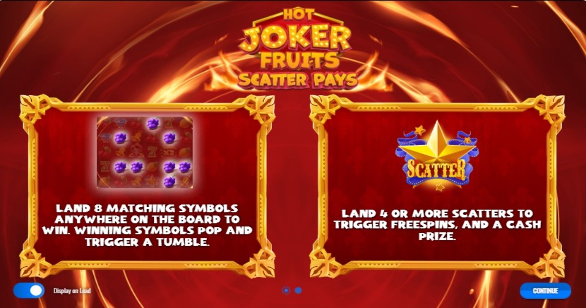 Hot Joker Fruits Scatter Pays slot features