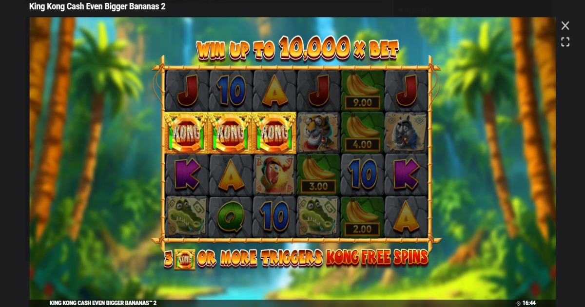 King Kong Cash Even Bigger Bananas 2 Slot free spins