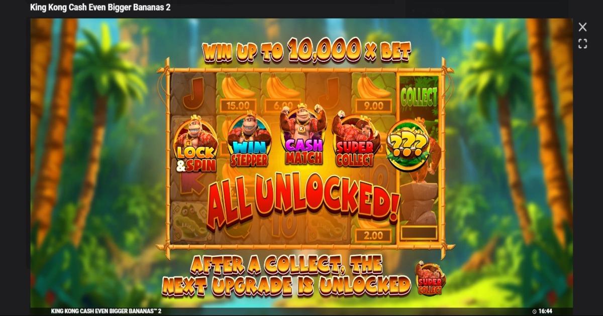King Kong Cash Even Bigger Bananas 2 Slot unlocked feature