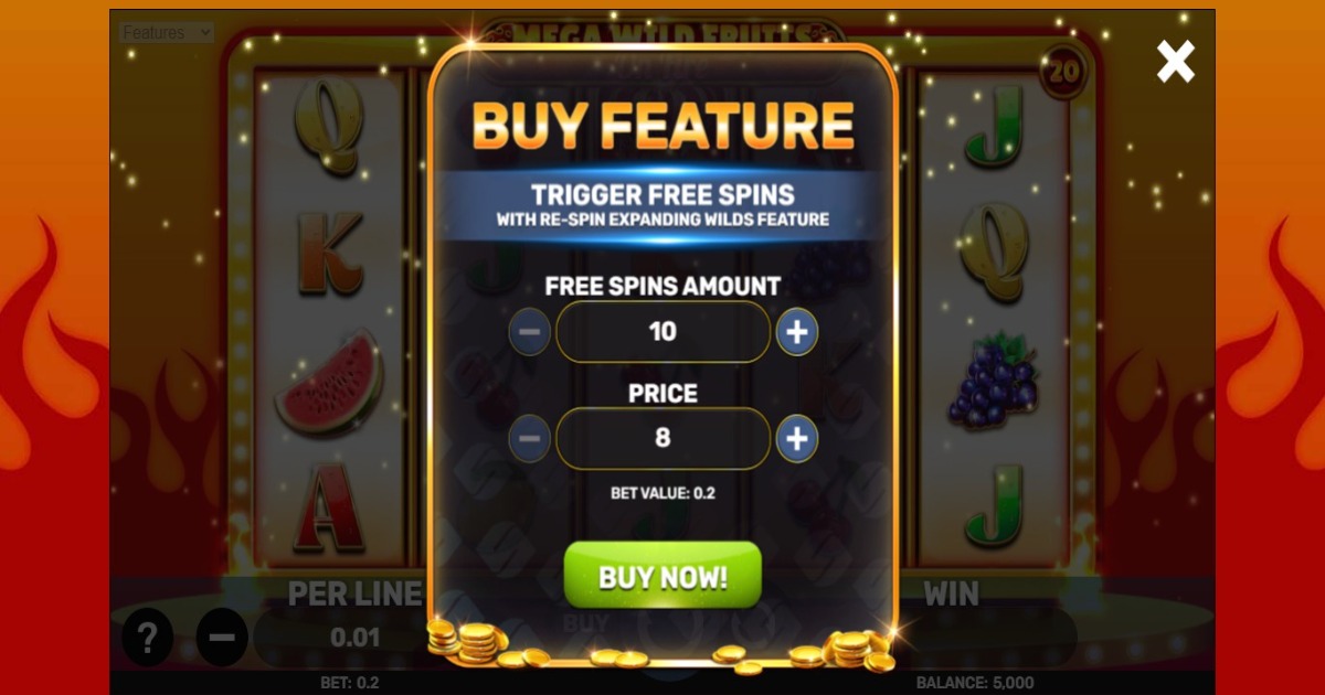 Mega Wild Fruits - On Fire Slot buy feature