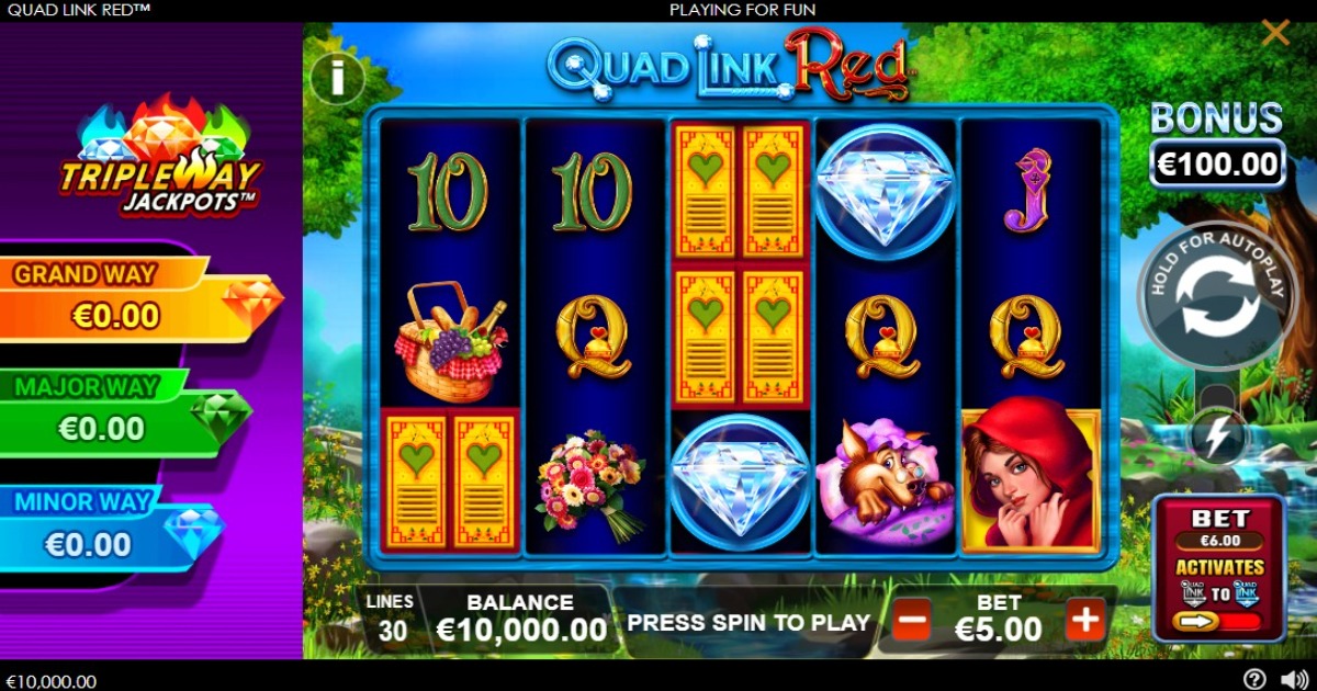 Quad Link Red Slot base game