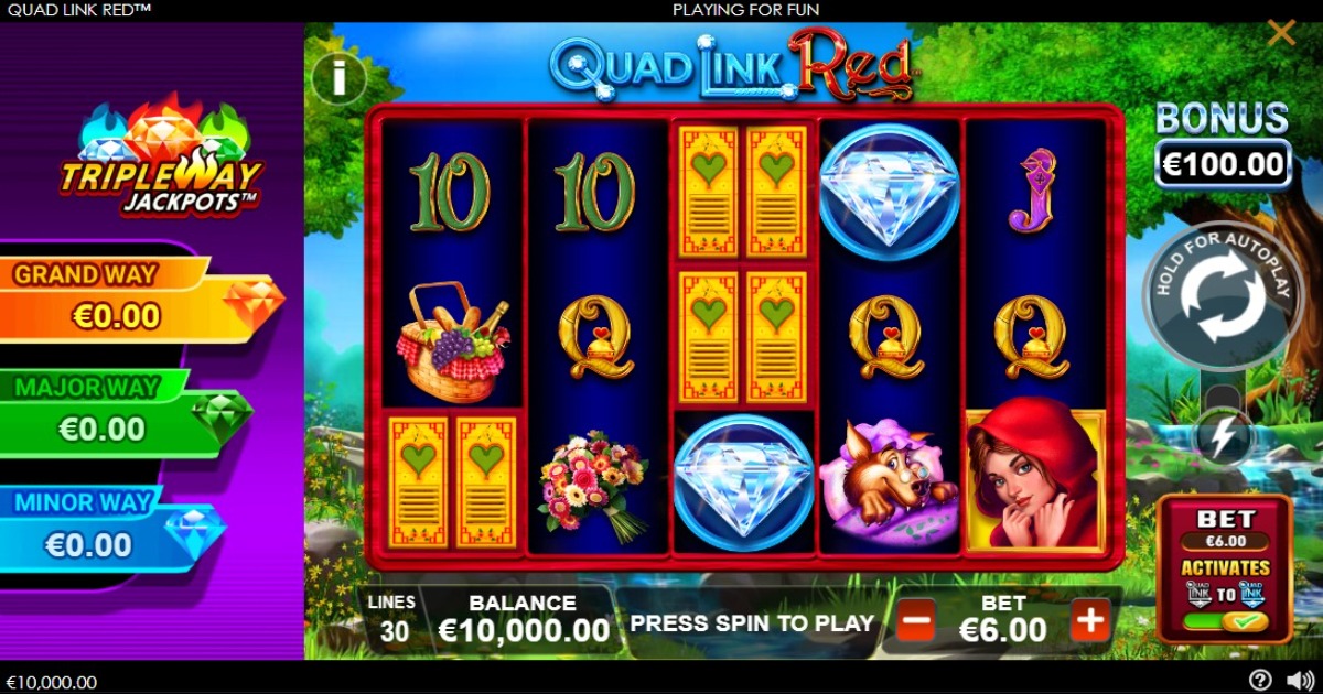 Quad Link Red Slot extra bet feature
