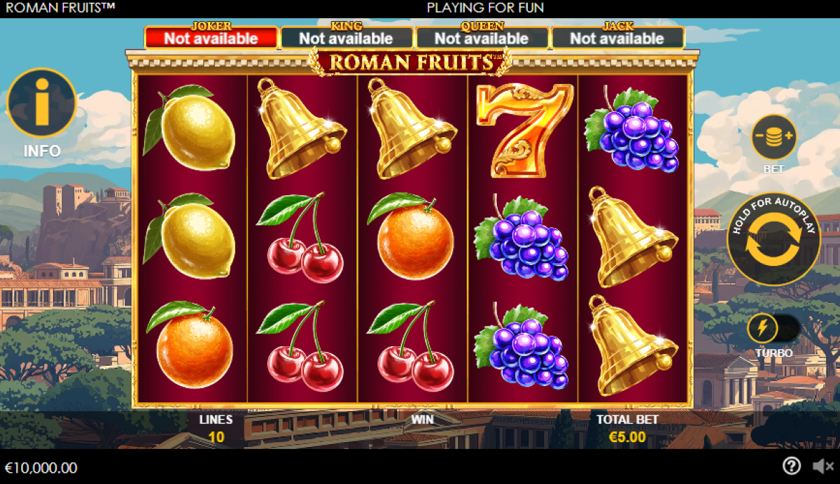 Roman Fruits Slot base game