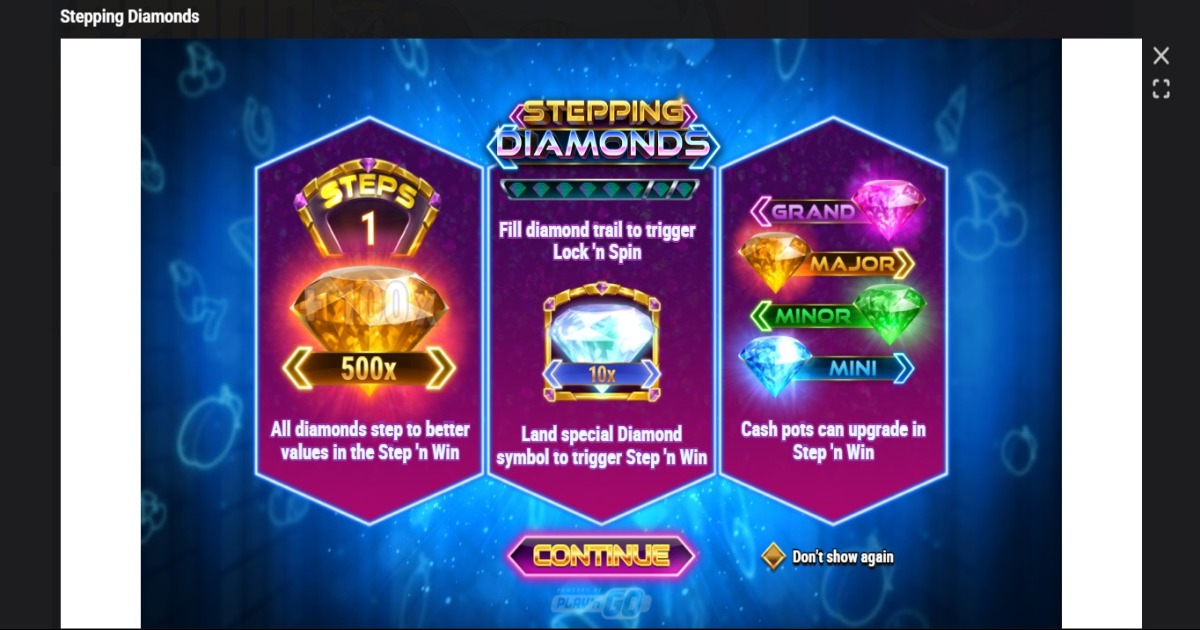 Stepping Diamonds Slot features