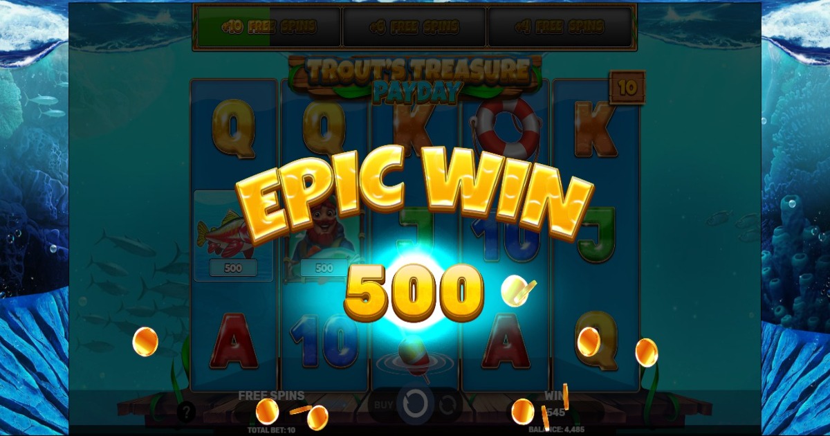 Trout's Treasure - Payday Slot symbols - payouts