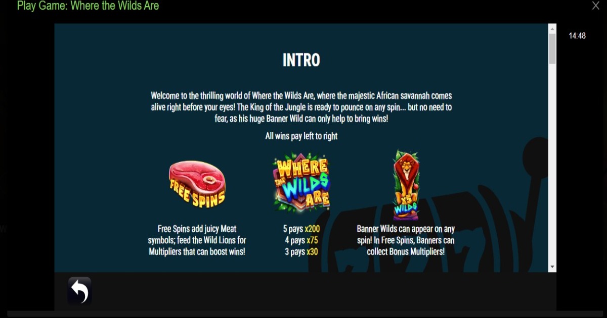 Where the Wilds Are Slot features