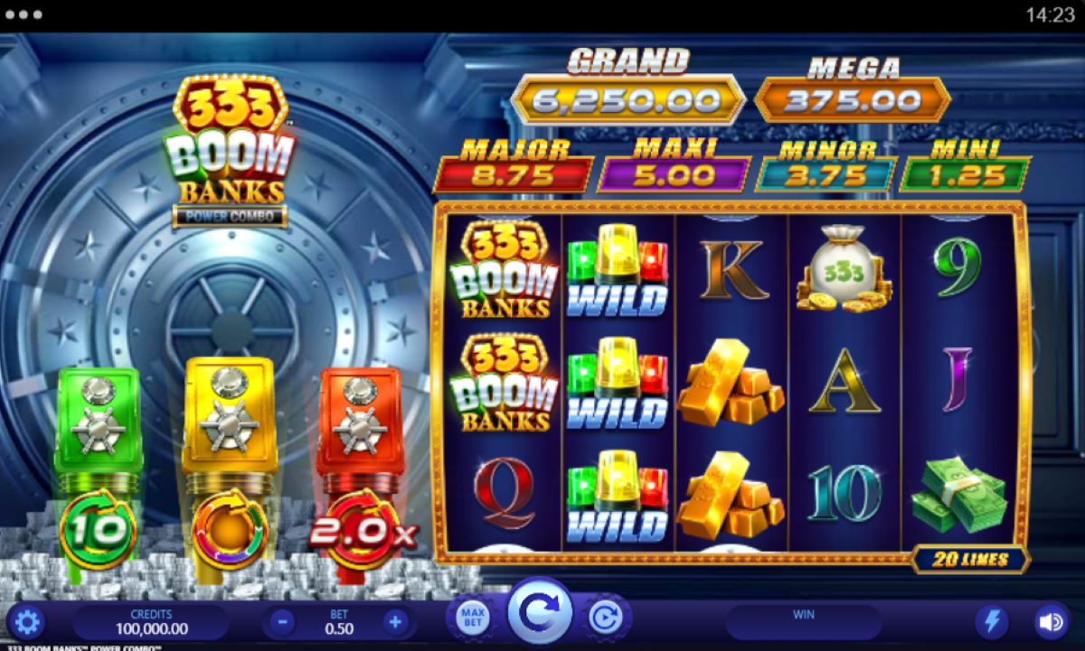 333 boom banks power combo slot base game