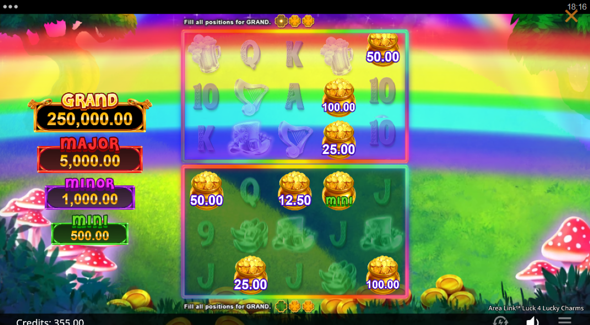 Area Link Luck 4 Lucky Charms slot 4 feature