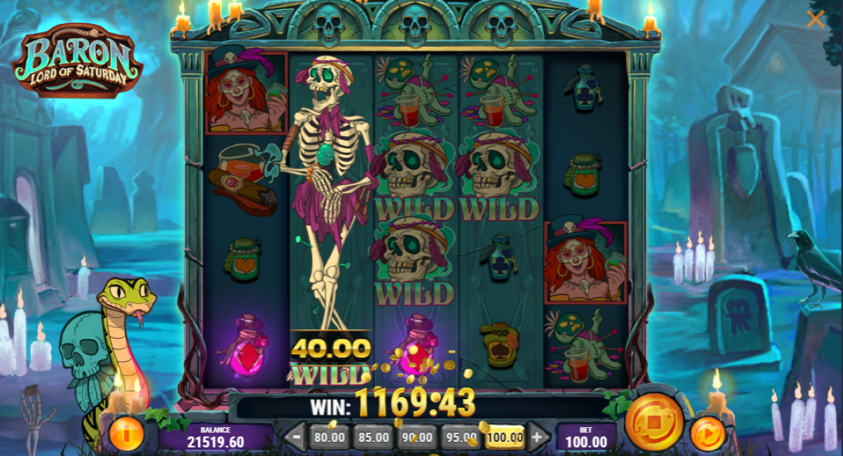 Baron Lord of Saturday Slot expanding wilds