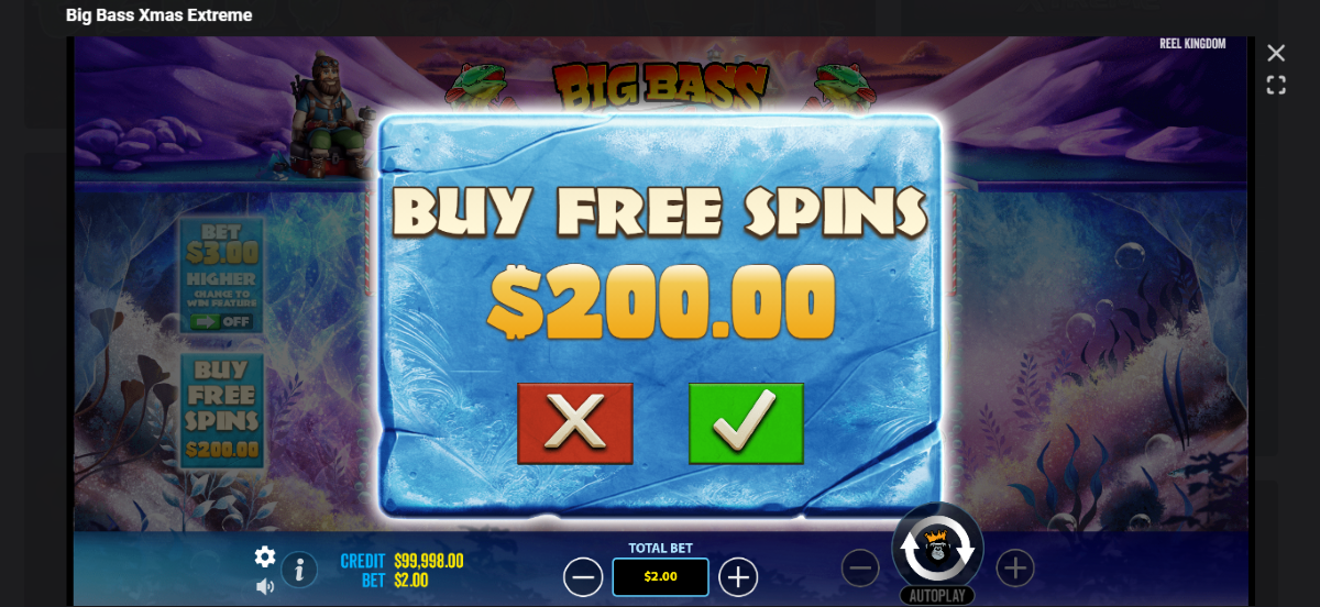 Big Bass Xmas Xtreme Slot buy free spins feature