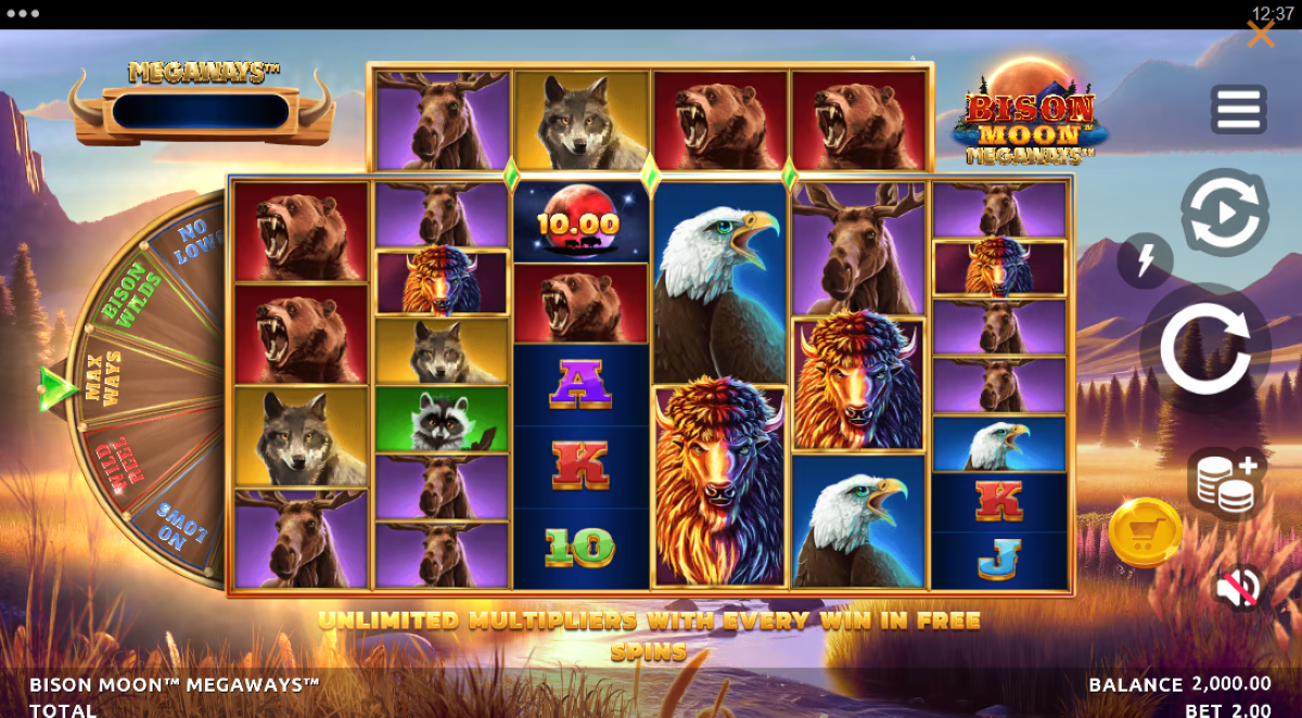 Bison Moon Megaways Slot base gane