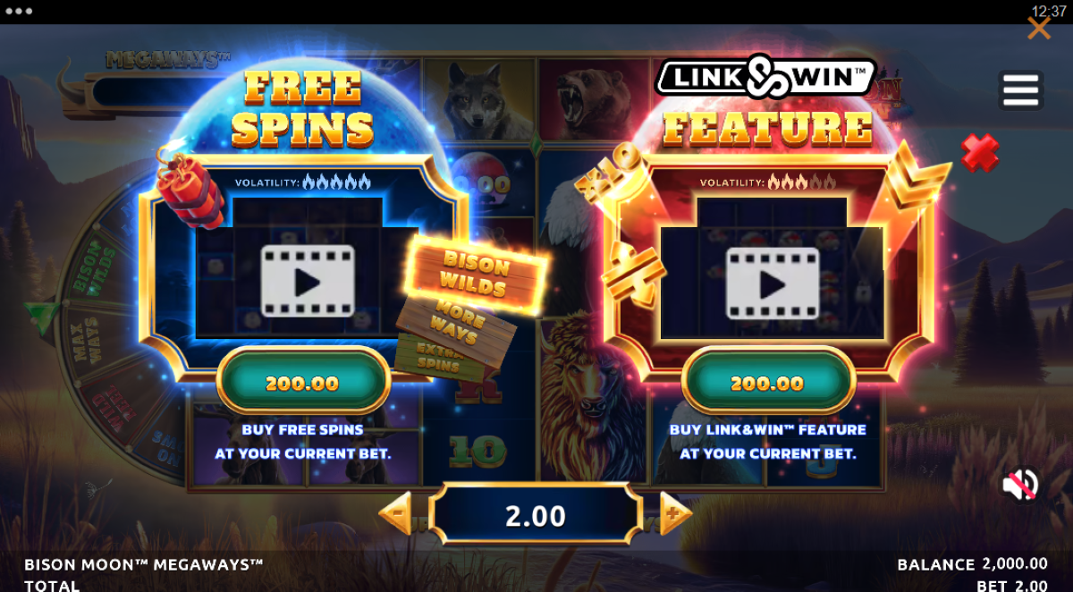 Bison Moon Megaways Slot buy feature