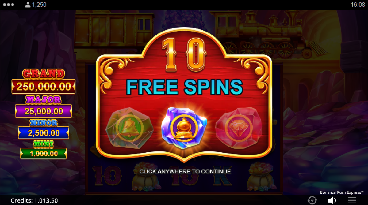 Bonanza Rush Express slot free spins