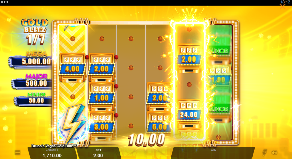 Bruno's Vegas Gold Blitz slot gold blitz feature 2