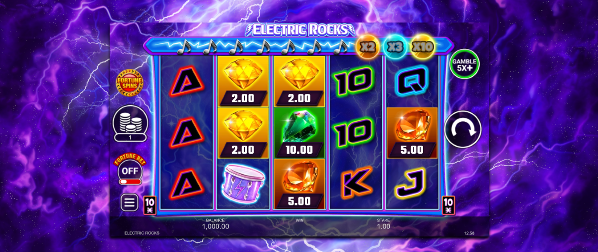 Electric Rocks Slot base game