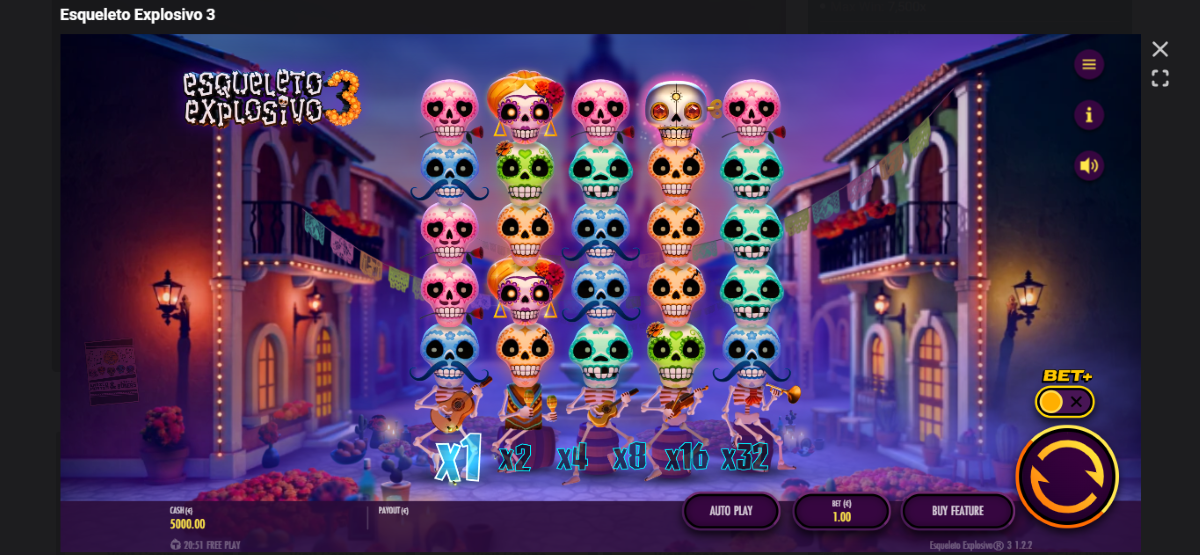 Esqueleto Explosivo 3 slot base game