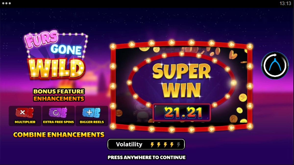Furs Gone Wild Slot features