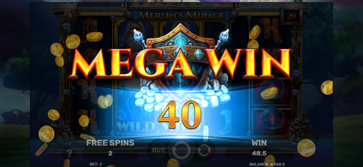 Merlin's Mirage Slot mega win