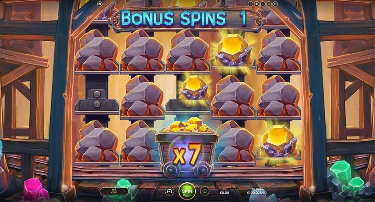 Mine Blown bonus spins feature