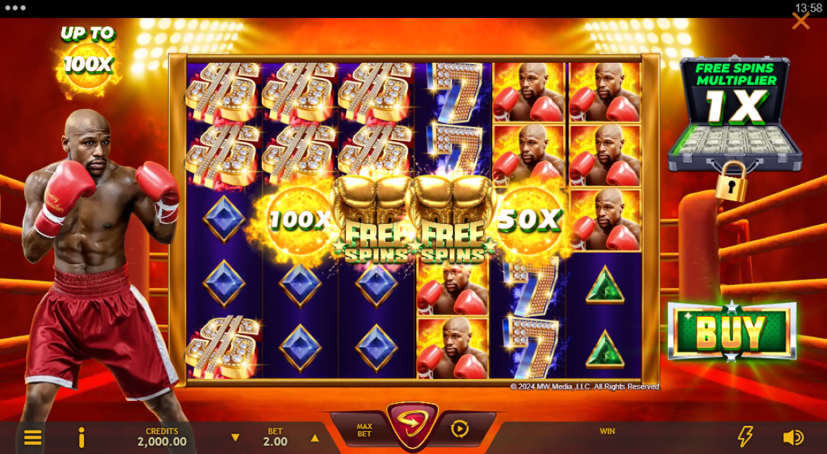 Money Mayweather Slot base game
