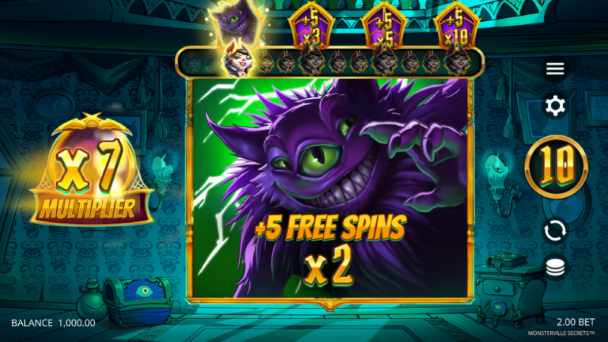 Monsterville secretes free spins