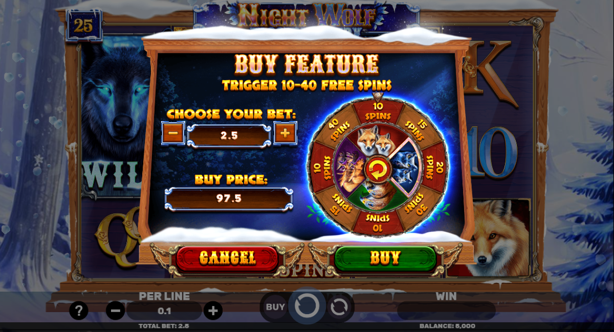 Night Wolf - Frostbite Fury Slot buy feature