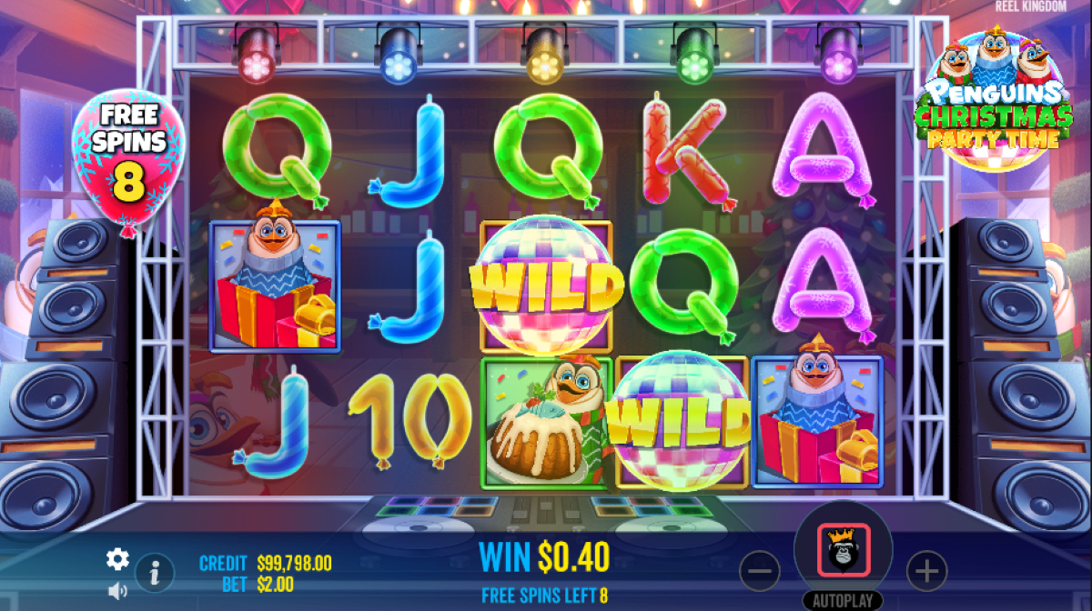 Penguins Christmas Party Time slot free spins