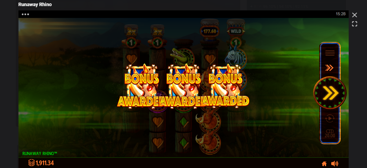 Runaway Rhino Slot bonus
