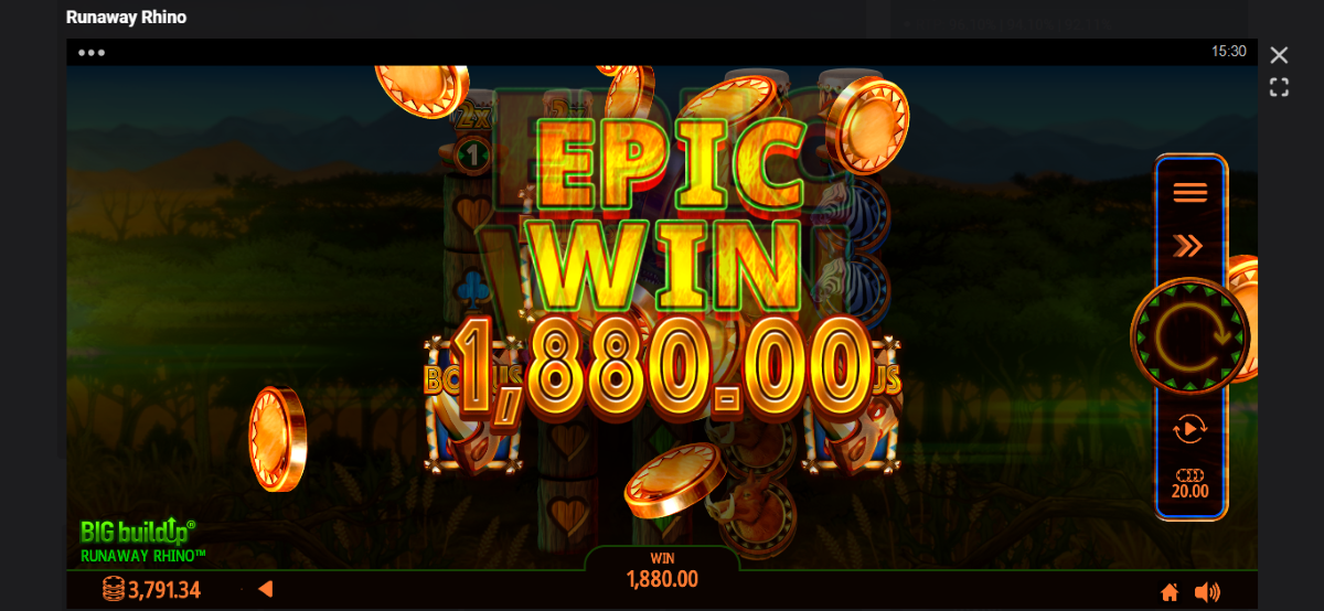 Runaway Rhino Slot symbols payouts