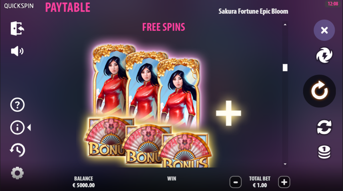 Sakura Fortune Epic Bloom Slot free spins