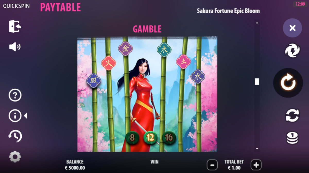 Sakura Fortune Epic Bloom Slot gamble feature
