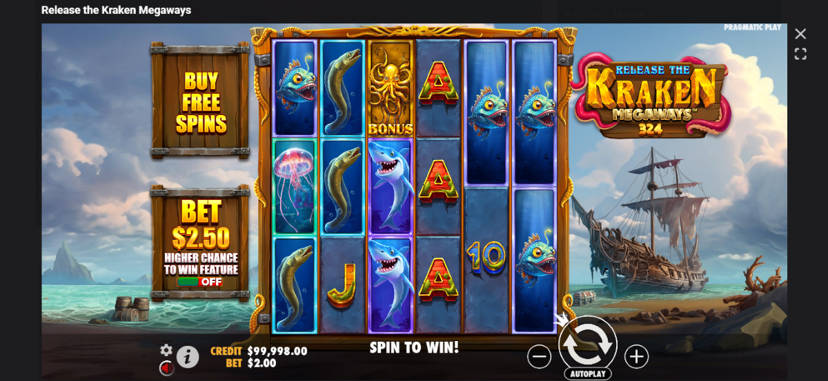 release the kraken slot base game