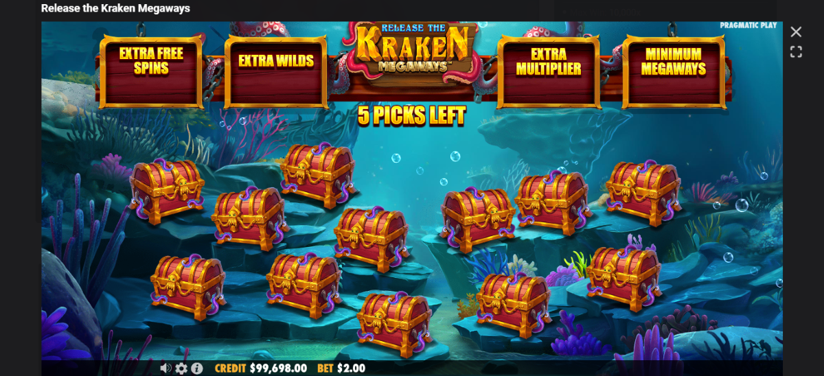 release the kraken slot random wins