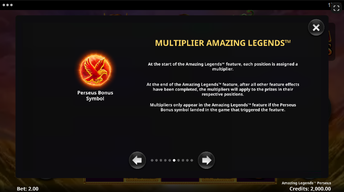 Amazing Legends Perseus slot Multiplier amazing legend feature
