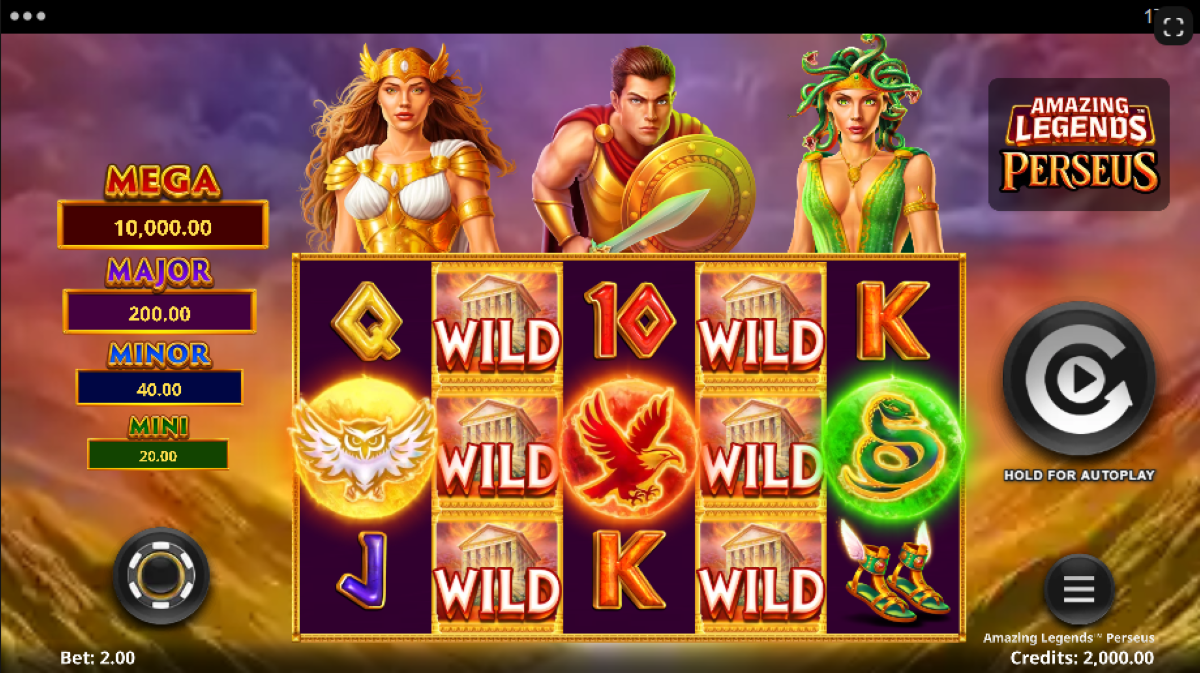 Amazing Legends Perseus slot base game