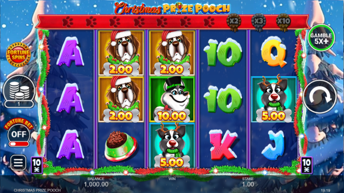 Christmas Prize Pooch Slot base game