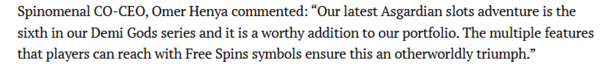 Demi Gods VI slot comments