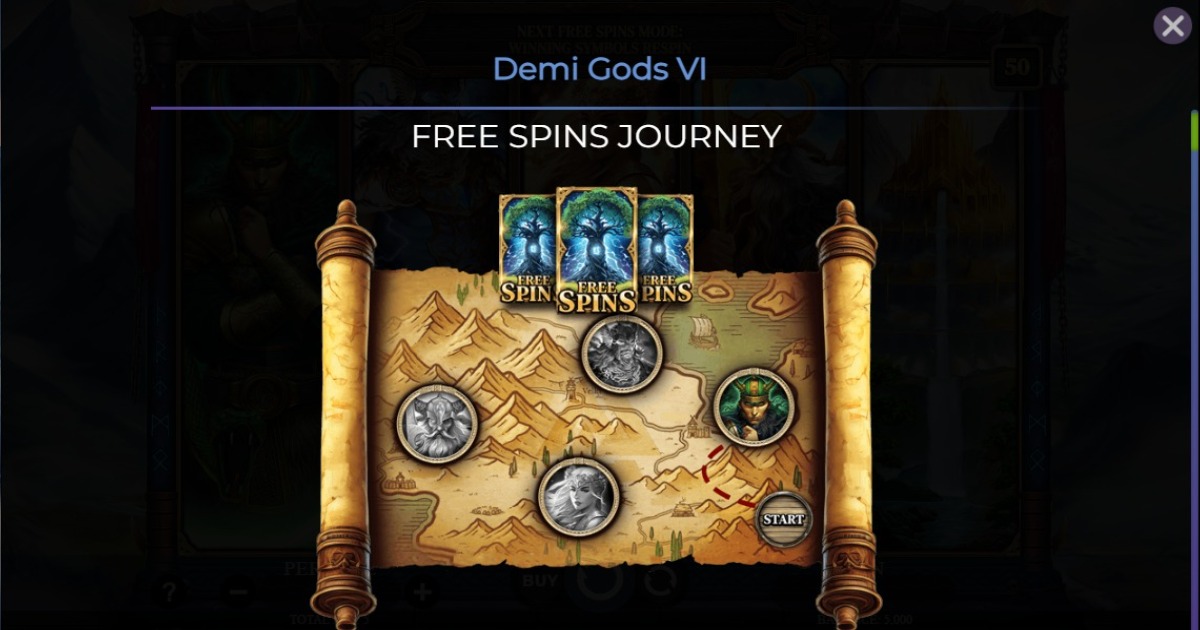 Demi Gods VI slot free spins jorney