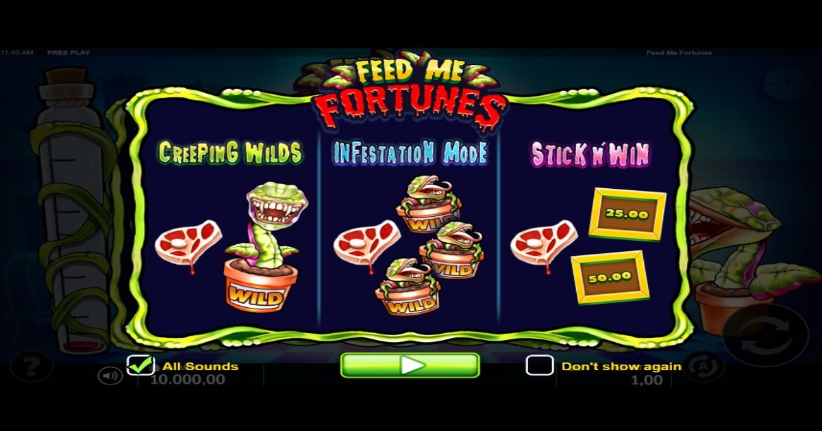 Feed Me Fortunes Slot features
