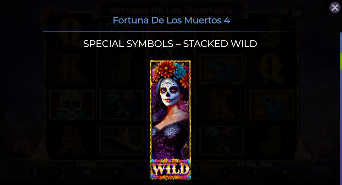 Fortuna De Los Muertos 4 stacke wild