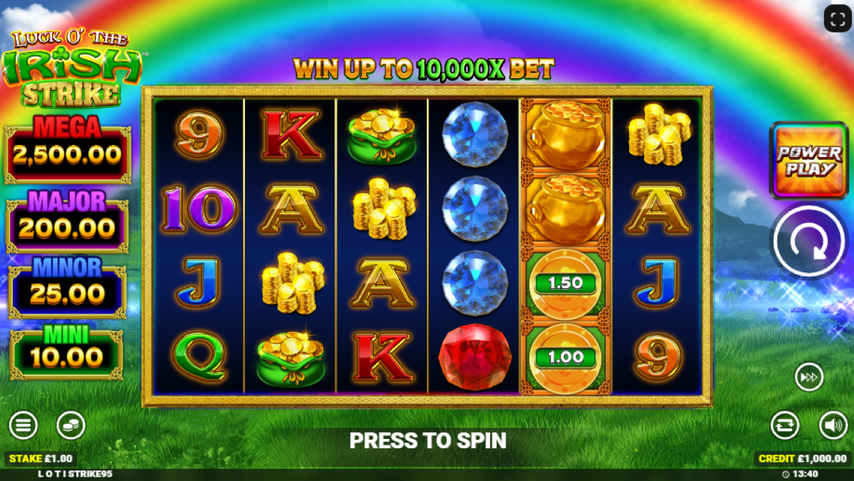 Luck O' The Irish Strike slot base game