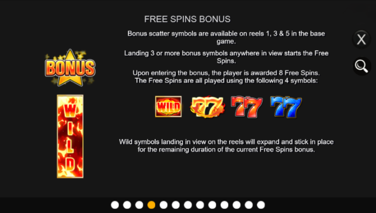 Sticky Stacked Fire 7s slot free spins bonus feature