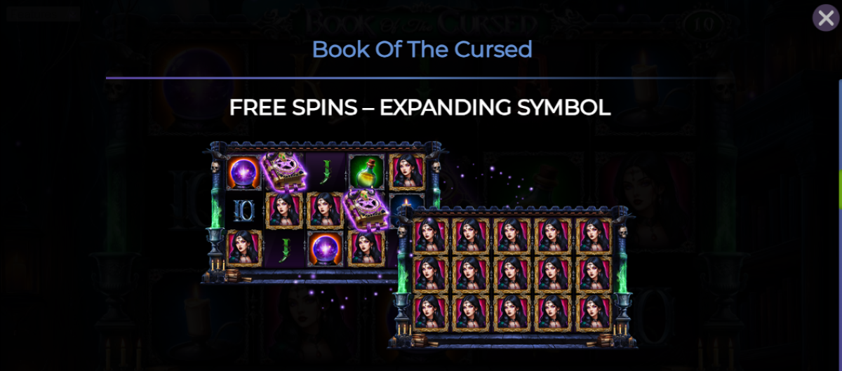 book of cursed slot expanding symbol